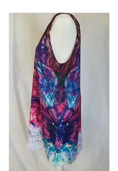 Anthropologie Multicolor Watercolor Mirror Dress M - Picture 4 of 5